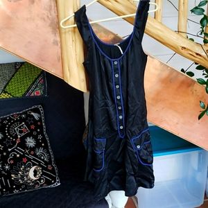 Black silk free people dress